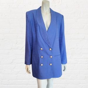 Purple Double Breasted Blazer